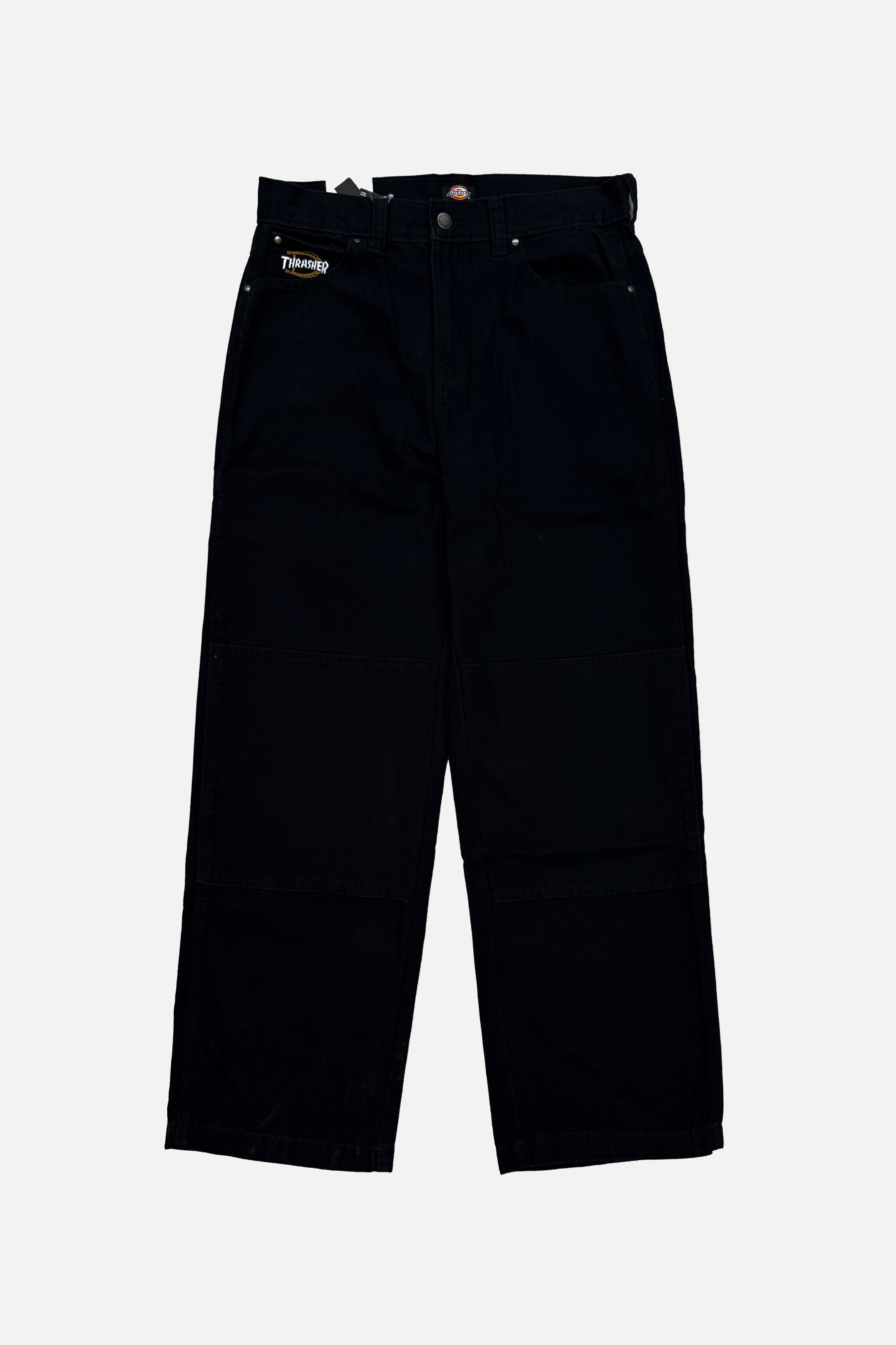 Front view of Dickies x Thrasher Double Knee Pant with reinforced knees