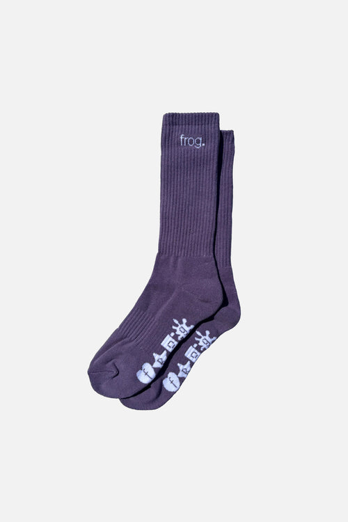 Frog Socks - Plum