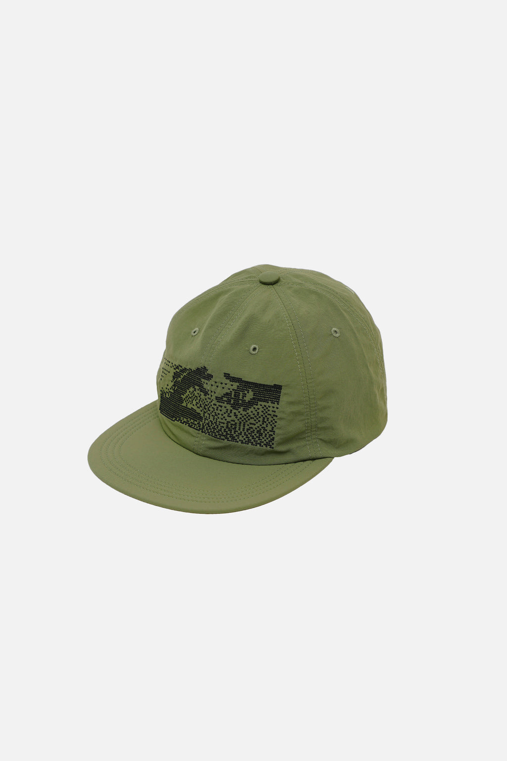Soft Brim 6 Panel Cap Keep in Touch by Garbage made from recycled nylon blend