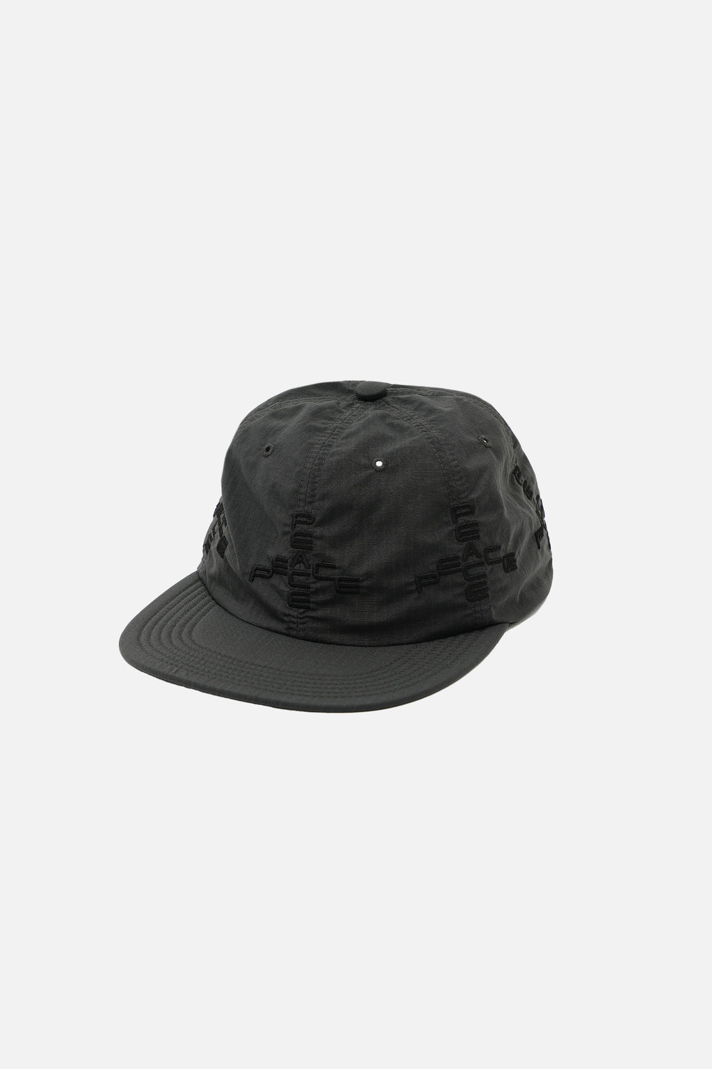 Soft Brim 6 Panel Cap More Peace by Garbage made from recycled nylon