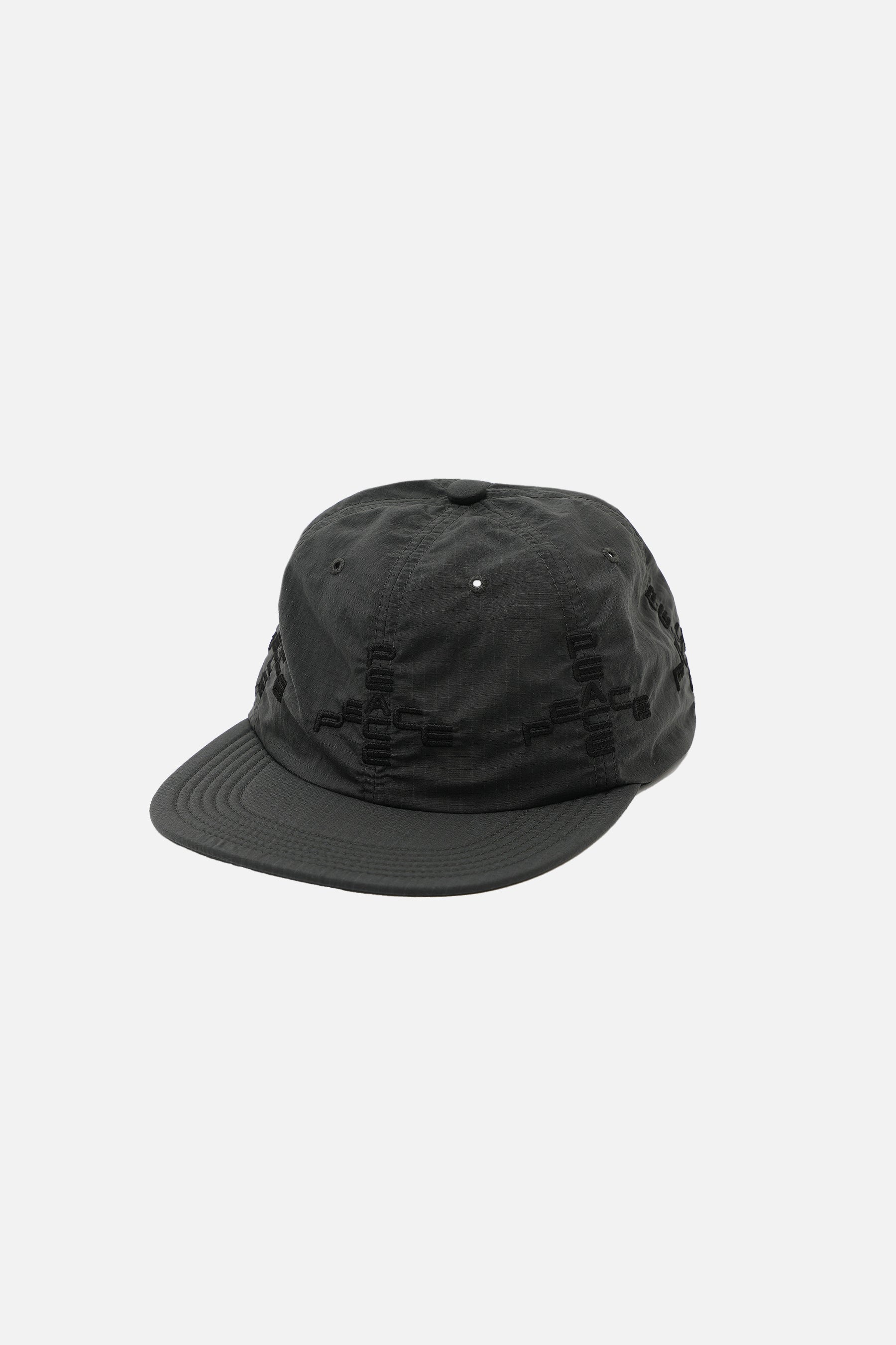 Soft Brim 6 Panel Cap More Peace by Garbage made from recycled nylon