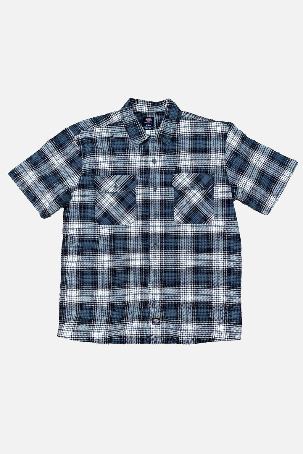 Dickies Skateboarding Mike Anderson ワークシャツ フロントビュー ブルー