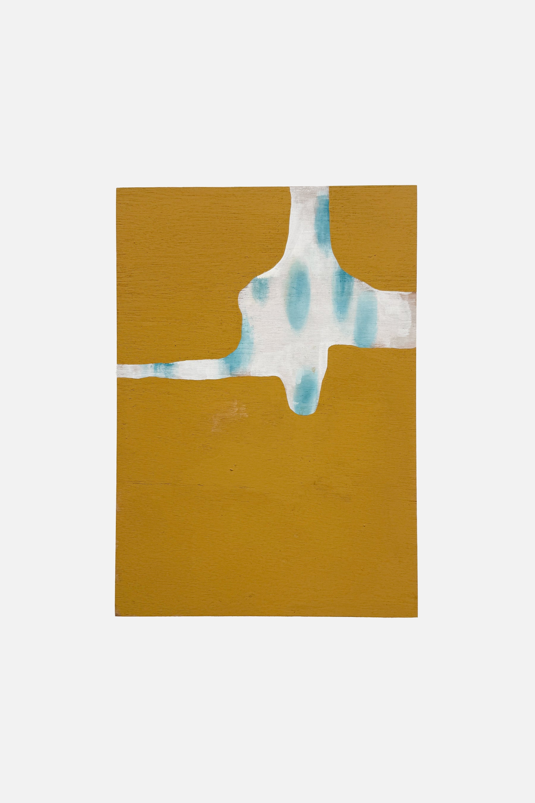 Untitled painting on wood panel by Robi original artwork B4 size