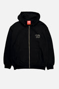 TRIBE WEAR black zip-up hoodie with 16 Sixteen embroidered logo