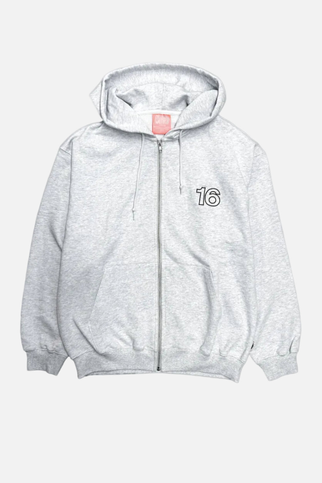 TRIBE WEAR black zip-up hoodie with 16 Sixteen embroidered logo