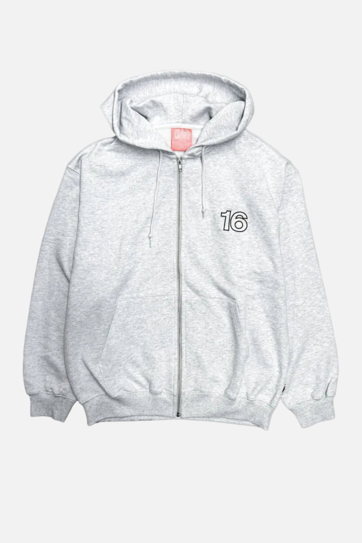 TRIBE WEAR black zip-up hoodie with 16 Sixteen embroidered logo