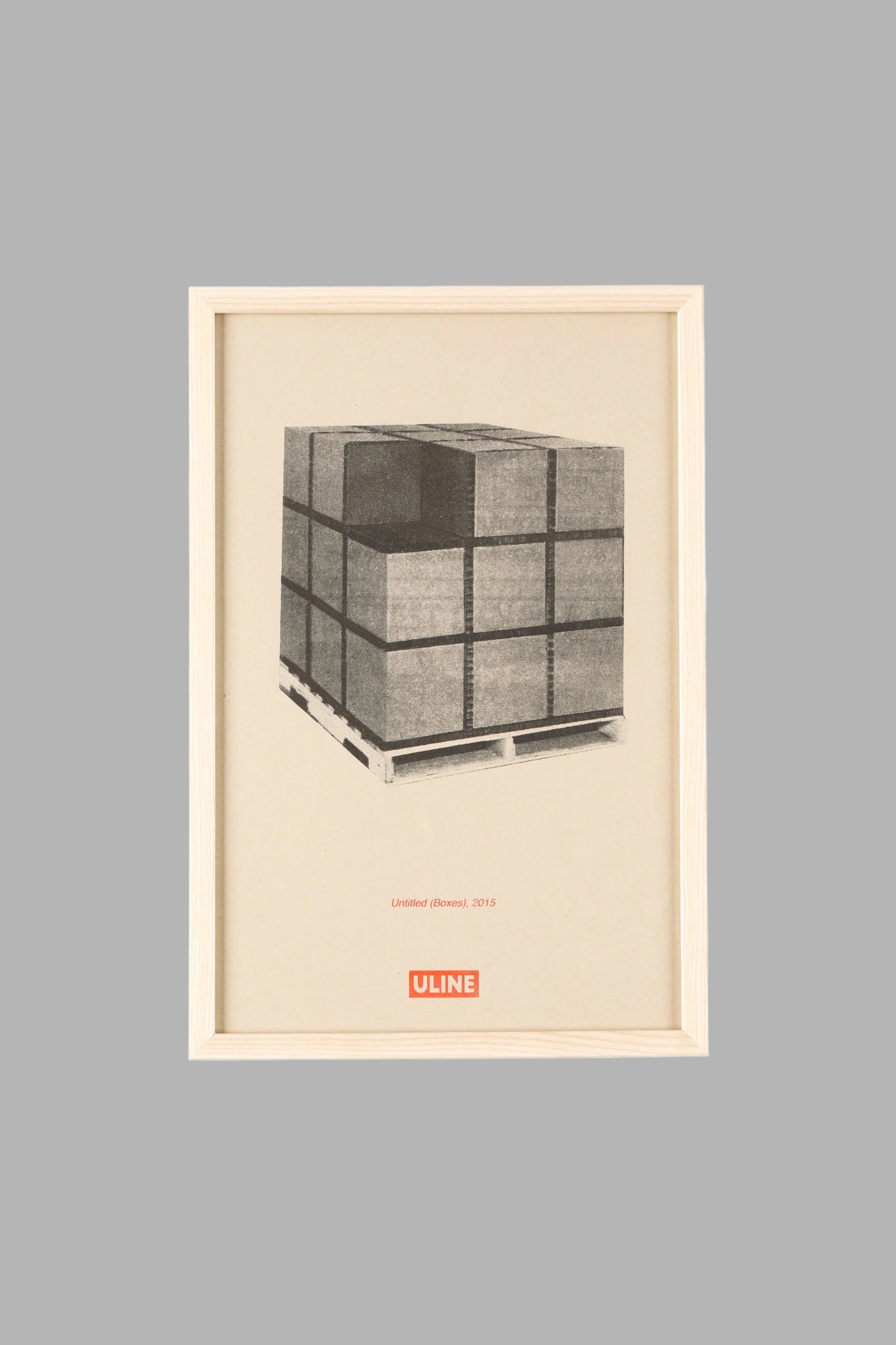 ULINE (Boxes) Risograph Print Framed - David Kasprzak